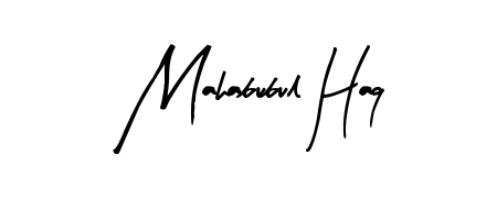 Discover how Mahabubul Haq looks in an executive cursive font (Arty Signature). Perfect for legal documents, invoices, and certificates. Mahabubul Haq signature style 8 images and pictures png