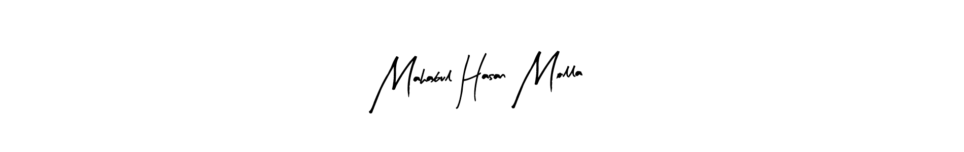 How to make Mahabul Hasan Molla name signature. Use Arty Signature style for creating short signs online. This is the latest handwritten sign. Mahabul Hasan Molla signature style 8 images and pictures png