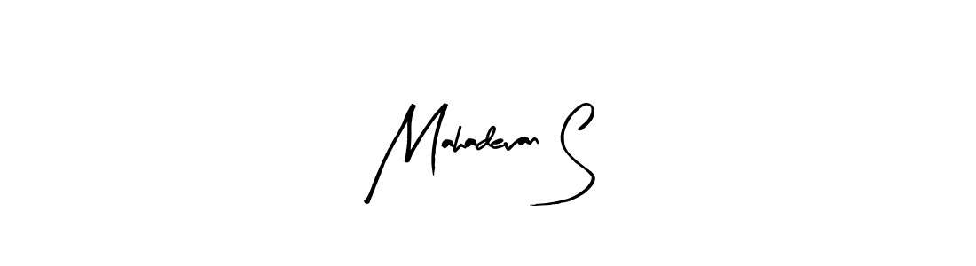 Create a beautiful signature design for name Mahadevan S. With this signature (Arty Signature) fonts, you can make a handwritten signature for free. Mahadevan S signature style 8 images and pictures png