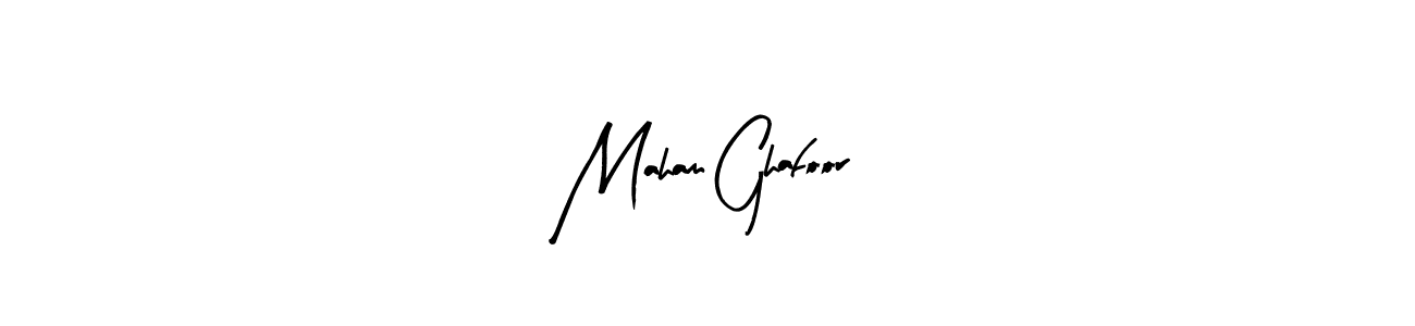 Make a beautiful signature design for name Maham Ghafoor. With this signature (Arty Signature) style, you can create a handwritten signature for free. Maham Ghafoor signature style 8 images and pictures png