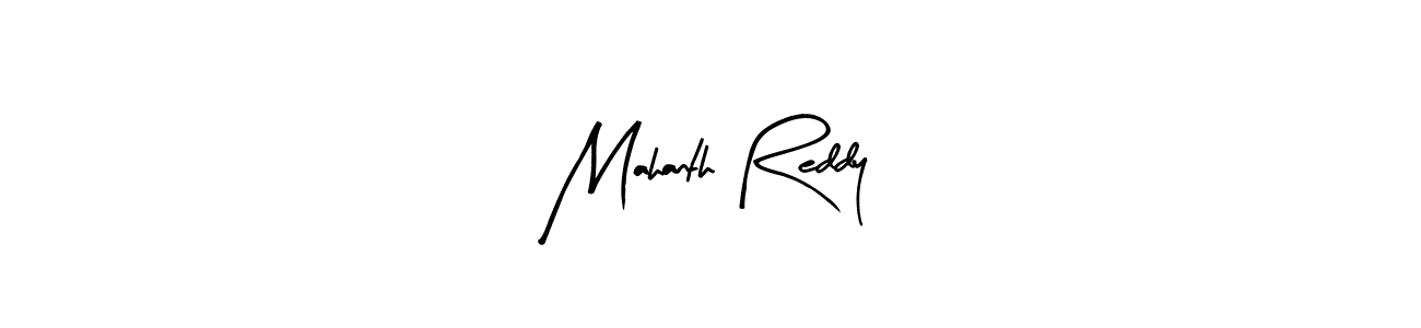 Use a signature maker to create a handwritten signature online. With this signature software, you can design (Arty Signature) your own signature for name Mahanth Reddy. Mahanth Reddy signature style 8 images and pictures png