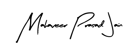 Practice writing Mahaveer Prasad Jain with the flow of Arty Signature lettering. A fantastic source of inspiration for developing your personal signature style. Mahaveer Prasad Jain signature style 8 images and pictures png