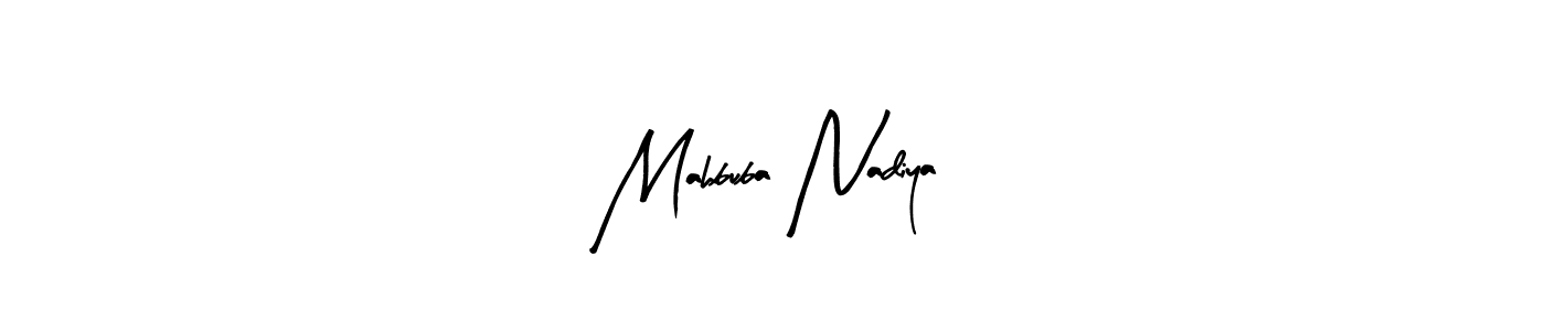 Make a beautiful signature design for name Mahbuba Nadiya. Use this online signature maker to create a handwritten signature for free. Mahbuba Nadiya signature style 8 images and pictures png