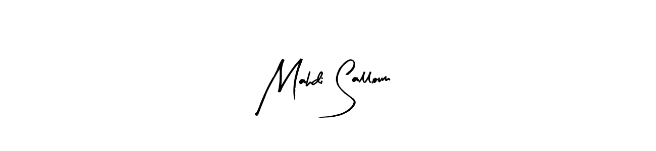 How to make Mahdi Salloum name signature. Use Arty Signature style for creating short signs online. This is the latest handwritten sign. Mahdi Salloum signature style 8 images and pictures png