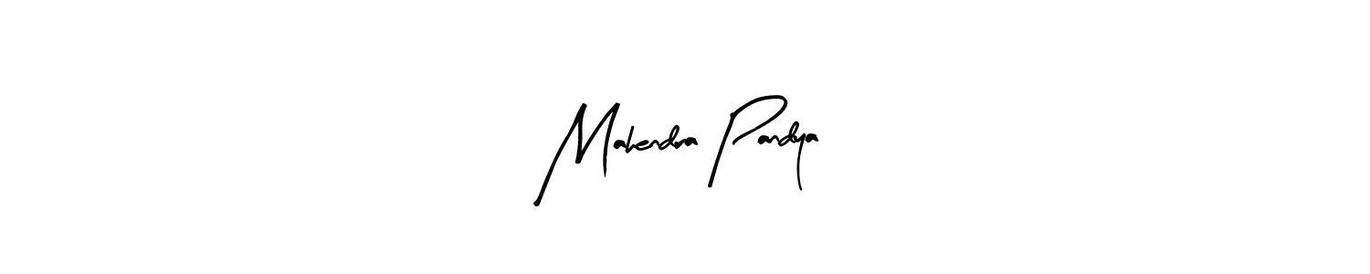 Similarly Arty Signature is the best handwritten signature design. Signature creator online .You can use it as an online autograph creator for name Mahendra Pandya. Mahendra Pandya signature style 8 images and pictures png