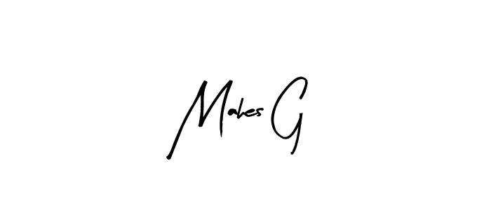 Design your own signature with our free online signature maker. With this signature software, you can create a handwritten (Arty Signature) signature for name Mahes G. Mahes G signature style 8 images and pictures png