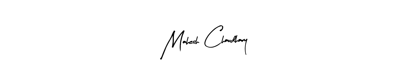 How to make Mahesh Chaudhary name signature. Use Arty Signature style for creating short signs online. This is the latest handwritten sign. Mahesh Chaudhary signature style 8 images and pictures png