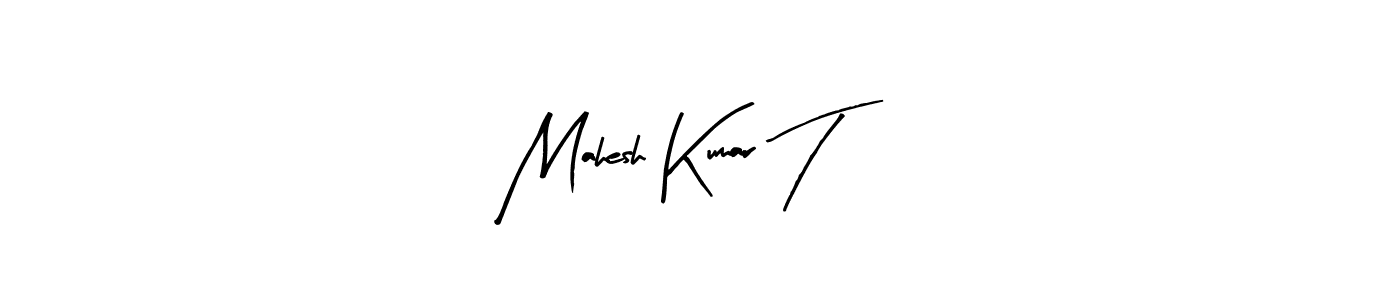 Make a beautiful signature design for name Mahesh Kumar T. With this signature (Arty Signature) style, you can create a handwritten signature for free. Mahesh Kumar T signature style 8 images and pictures png
