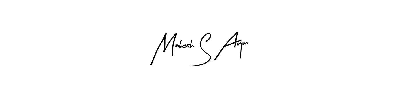 The best way (Arty Signature) to make a short signature is to pick only two or three words in your name. The name Mahesh S Arjun include a total of six letters. For converting this name. Mahesh S Arjun signature style 8 images and pictures png