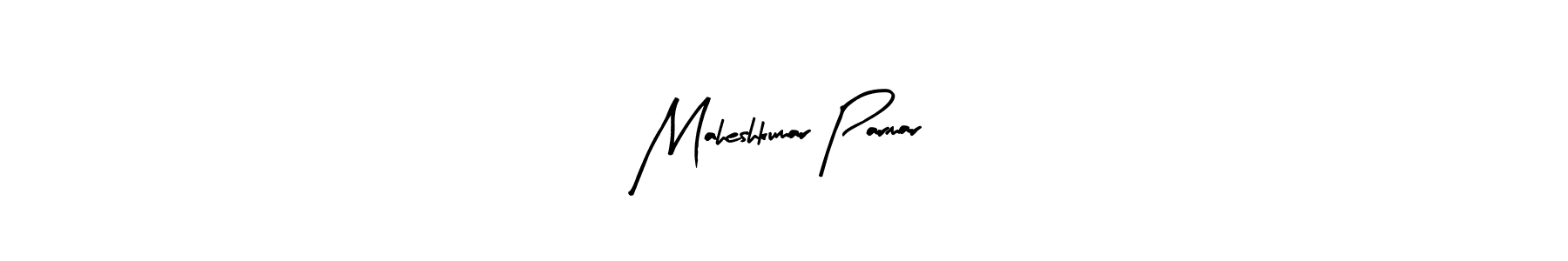 How to make Maheshkumar Parmar name signature. Use Arty Signature style for creating short signs online. This is the latest handwritten sign. Maheshkumar Parmar signature style 8 images and pictures png