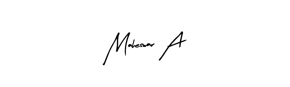 Design your own signature with our free online signature maker. With this signature software, you can create a handwritten (Arty Signature) signature for name Maheswar A. Maheswar A signature style 8 images and pictures png