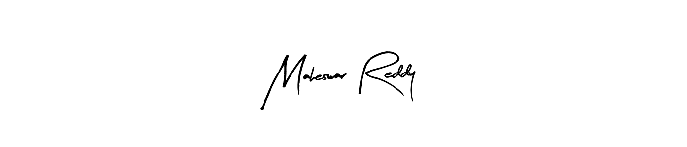 The best way (Arty Signature) to make a short signature is to pick only two or three words in your name. The name Maheswar Reddy include a total of six letters. For converting this name. Maheswar Reddy signature style 8 images and pictures png