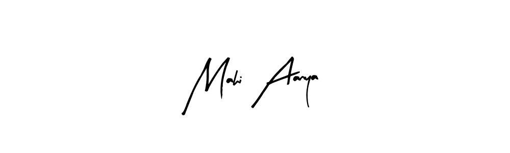 Similarly Arty Signature is the best handwritten signature design. Signature creator online .You can use it as an online autograph creator for name Mahi Aanya. Mahi Aanya signature style 8 images and pictures png