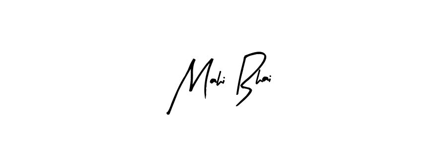 Design your own signature with our free online signature maker. With this signature software, you can create a handwritten (Arty Signature) signature for name Mahi Bhai. Mahi Bhai signature style 8 images and pictures png