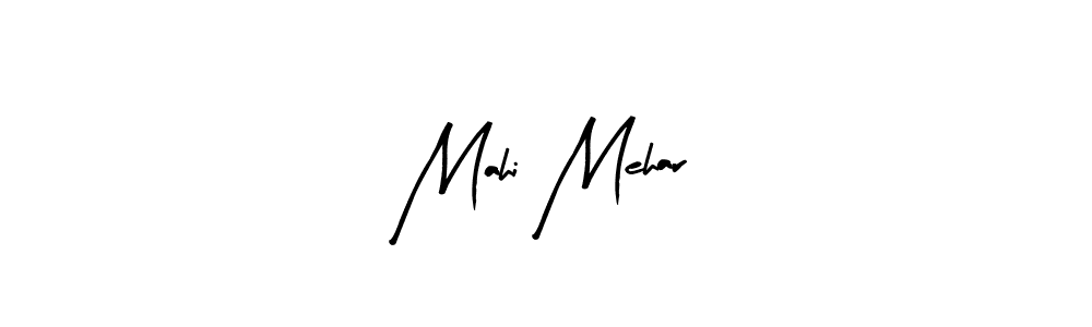 Use a signature maker to create a handwritten signature online. With this signature software, you can design (Arty Signature) your own signature for name Mahi Mehar. Mahi Mehar signature style 8 images and pictures png