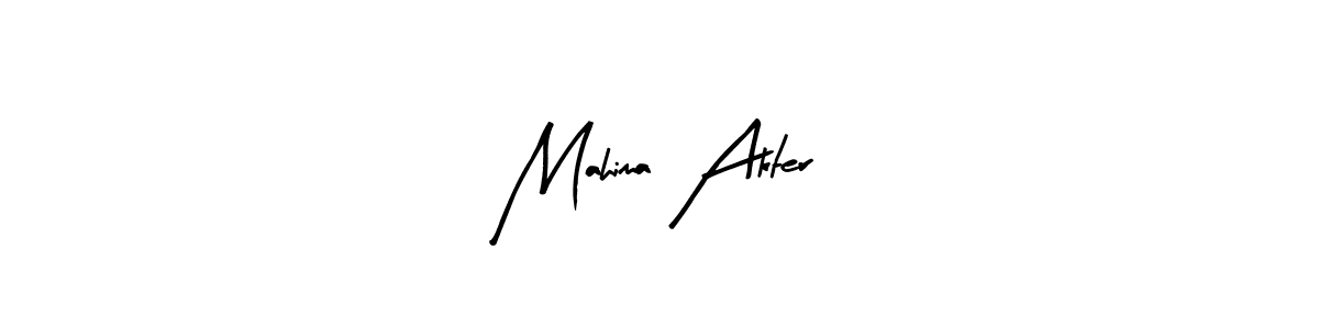 How to make Mahima Akter name signature. Use Arty Signature style for creating short signs online. This is the latest handwritten sign. Mahima Akter signature style 8 images and pictures png