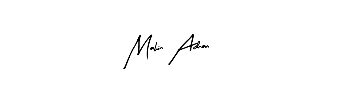 Mahin Adnan stylish signature style. Best Handwritten Sign (Arty Signature) for my name. Handwritten Signature Collection Ideas for my name Mahin Adnan. Mahin Adnan signature style 8 images and pictures png