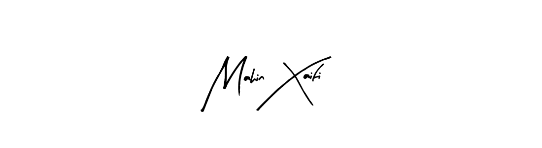 How to make Mahin Xaifi name signature. Use Arty Signature style for creating short signs online. This is the latest handwritten sign. Mahin Xaifi signature style 8 images and pictures png