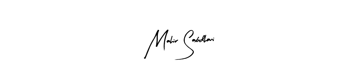 Here are the top 10 professional signature styles for the name Mahir Sabdhani. These are the best autograph styles you can use for your name. Mahir Sabdhani signature style 8 images and pictures png
