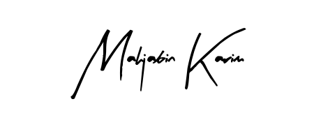 The Arty Signature signature style provides a bold statement for name Mahjabin Karim. Designed for business owners, executives, and leaders. Mahjabin Karim signature style 8 images and pictures png