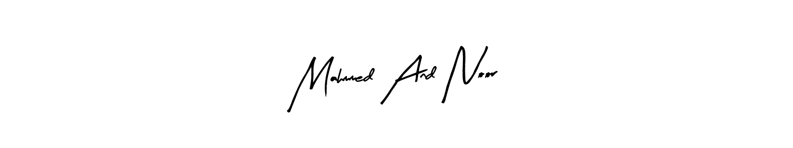 Create a beautiful signature design for name Mahmmed And Noor. With this signature (Arty Signature) fonts, you can make a handwritten signature for free. Mahmmed And Noor signature style 8 images and pictures png