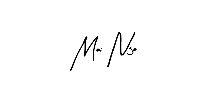Make a beautiful signature design for name Mai Ngo. With this signature (Arty Signature) style, you can create a handwritten signature for free. Mai Ngo signature style 8 images and pictures png