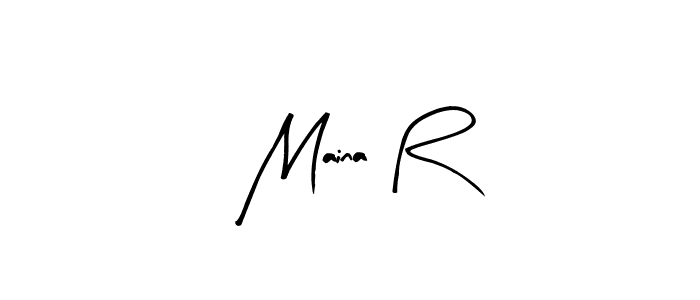 Design your own signature with our free online signature maker. With this signature software, you can create a handwritten (Arty Signature) signature for name Maina R. Maina R signature style 8 images and pictures png