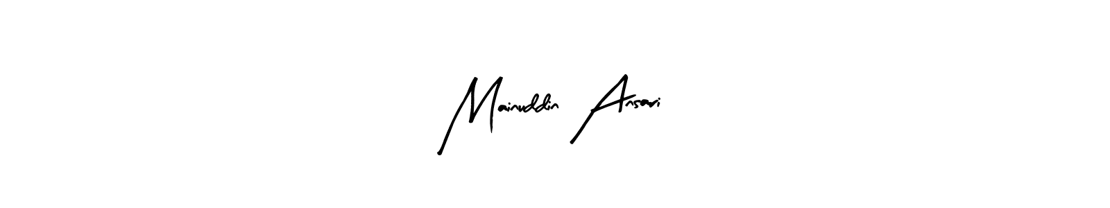 How to make Mainuddin Ansari name signature. Use Arty Signature style for creating short signs online. This is the latest handwritten sign. Mainuddin Ansari signature style 8 images and pictures png