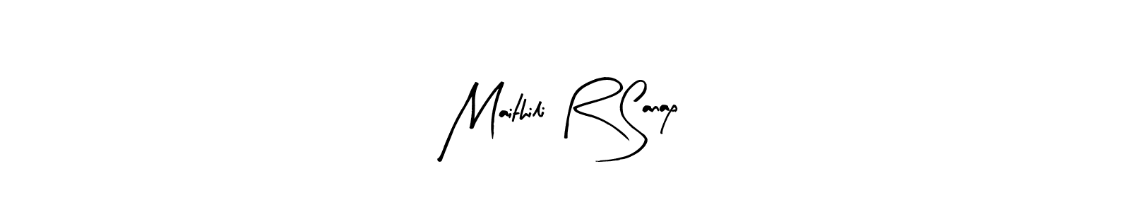 Arty Signature is a professional signature style that is perfect for those who want to add a touch of class to their signature. It is also a great choice for those who want to make their signature more unique. Get Maithili R Sanap name to fancy signature for free. Maithili R Sanap signature style 8 images and pictures png