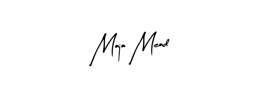 You should practise on your own different ways (Arty Signature) to write your name (Maja Mead) in signature. don't let someone else do it for you. Maja Mead signature style 8 images and pictures png
