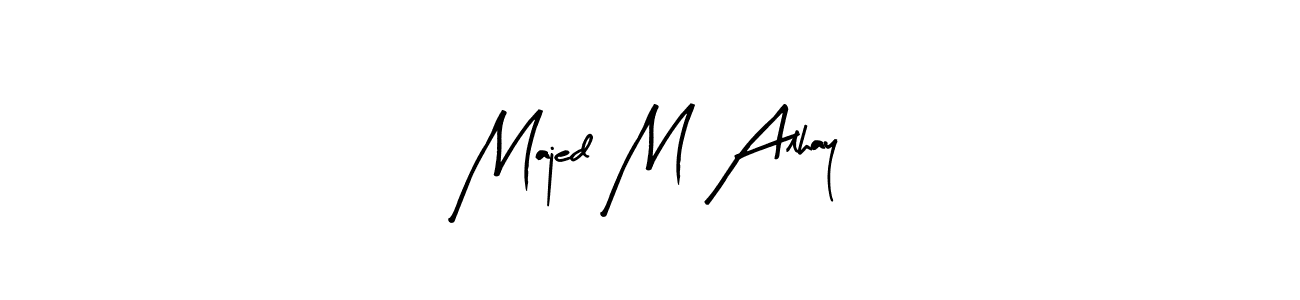 if you are searching for the best signature style for your name Majed M Alhay. so please give up your signature search. here we have designed multiple signature styles  using Arty Signature. Majed M Alhay signature style 8 images and pictures png