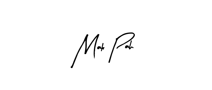 Mak Pah stylish signature style. Best Handwritten Sign (Arty Signature) for my name. Handwritten Signature Collection Ideas for my name Mak Pah. Mak Pah signature style 8 images and pictures png