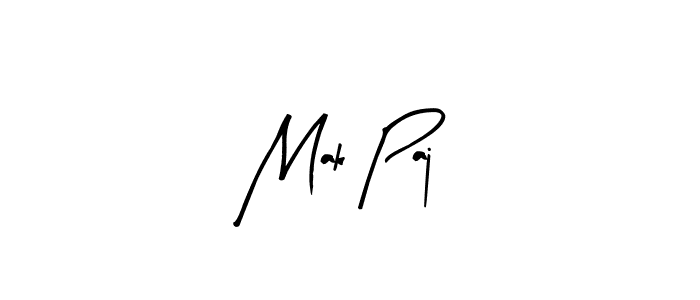 Make a beautiful signature design for name Mak Paj. With this signature (Arty Signature) style, you can create a handwritten signature for free. Mak Paj signature style 8 images and pictures png