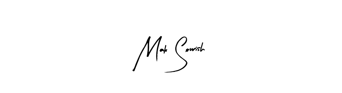 Mak Sourish stylish signature style. Best Handwritten Sign (Arty Signature) for my name. Handwritten Signature Collection Ideas for my name Mak Sourish. Mak Sourish signature style 8 images and pictures png