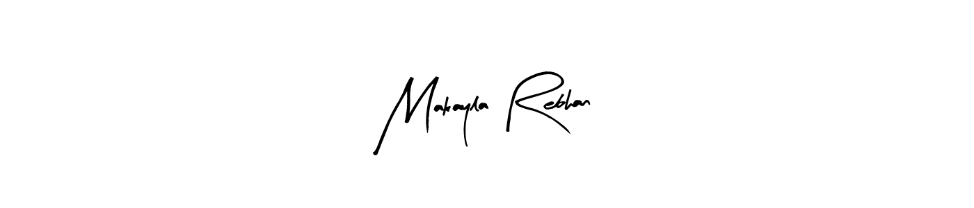 Design your own signature with our free online signature maker. With this signature software, you can create a handwritten (Arty Signature) signature for name Makayla Rebhan. Makayla Rebhan signature style 8 images and pictures png