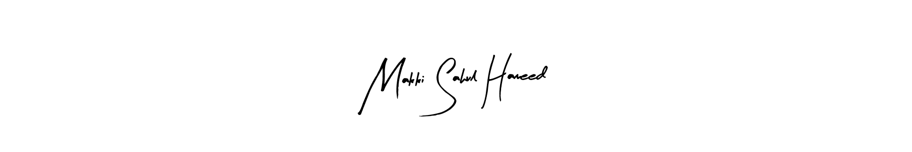 The best way (Arty Signature) to make a short signature is to pick only two or three words in your name. The name Makki Sahul Hameed include a total of six letters. For converting this name. Makki Sahul Hameed signature style 8 images and pictures png