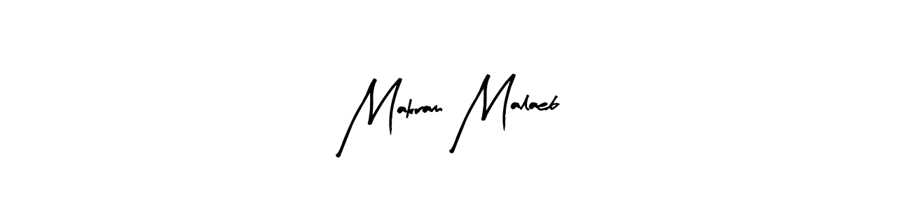 Make a beautiful signature design for name Makram Malaeb. With this signature (Arty Signature) style, you can create a handwritten signature for free. Makram Malaeb signature style 8 images and pictures png