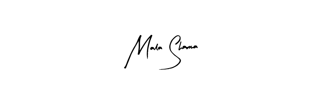 Arty Signature is a professional signature style that is perfect for those who want to add a touch of class to their signature. It is also a great choice for those who want to make their signature more unique. Get Mala Sharma name to fancy signature for free. Mala Sharma signature style 8 images and pictures png