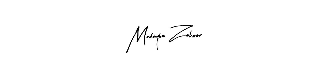 Create a beautiful signature design for name Malayka Zahoor. With this signature (Arty Signature) fonts, you can make a handwritten signature for free. Malayka Zahoor signature style 8 images and pictures png