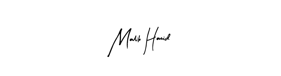 Arty Signature is a professional signature style that is perfect for those who want to add a touch of class to their signature. It is also a great choice for those who want to make their signature more unique. Get Malik Hamid name to fancy signature for free. Malik Hamid signature style 8 images and pictures png