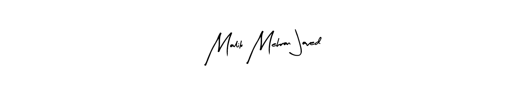 How to make Malik Mehran Javed name signature. Use Arty Signature style for creating short signs online. This is the latest handwritten sign. Malik Mehran Javed signature style 8 images and pictures png