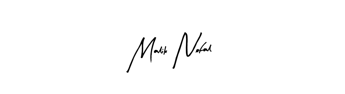 Design your own signature with our free online signature maker. With this signature software, you can create a handwritten (Arty Signature) signature for name Malik Nofal. Malik Nofal signature style 8 images and pictures png