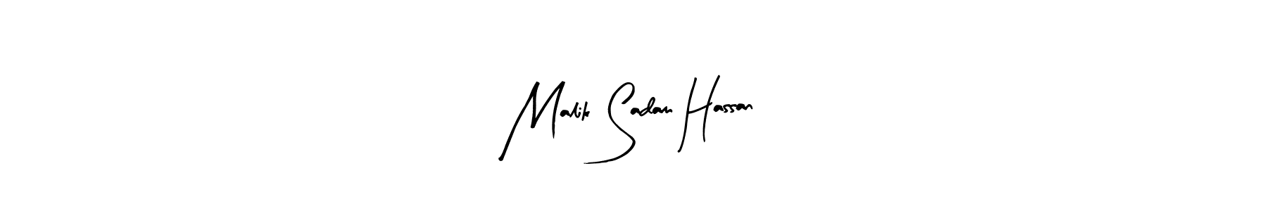 Create a beautiful signature design for name Malik Sadam Hassan. With this signature (Arty Signature) fonts, you can make a handwritten signature for free. Malik Sadam Hassan signature style 8 images and pictures png