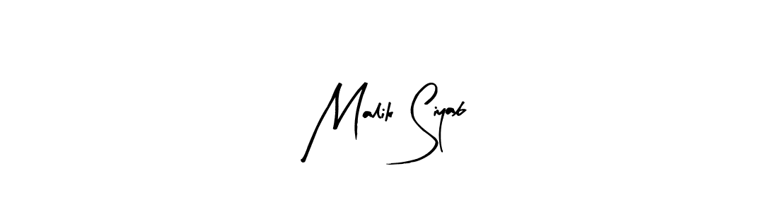Use a signature maker to create a handwritten signature online. With this signature software, you can design (Arty Signature) your own signature for name Malik Siyab. Malik Siyab signature style 8 images and pictures png