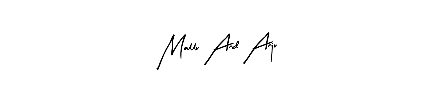 Design your own signature with our free online signature maker. With this signature software, you can create a handwritten (Arty Signature) signature for name Mallu And Anju. Mallu And Anju signature style 8 images and pictures png