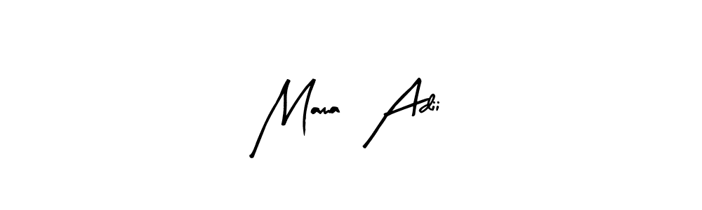 You can use this online signature creator to create a handwritten signature for the name Mama  Adii. This is the best online autograph maker. Mama  Adii signature style 8 images and pictures png