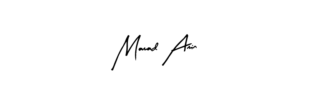 Similarly Arty Signature is the best handwritten signature design. Signature creator online .You can use it as an online autograph creator for name Mamad Amin. Mamad Amin signature style 8 images and pictures png