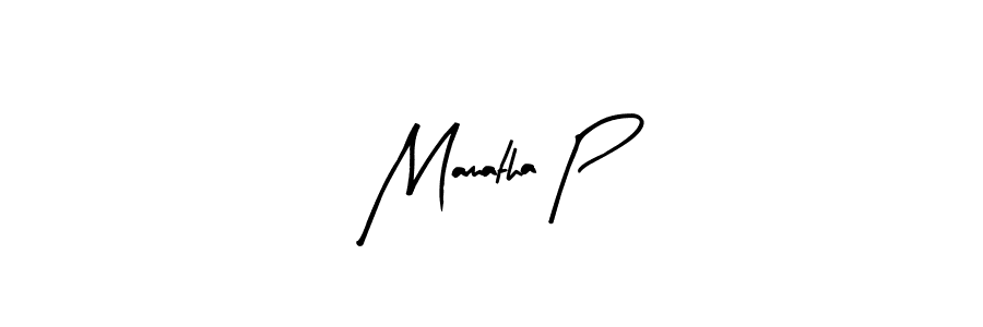 How to make Mamatha P signature? Arty Signature is a professional autograph style. Create handwritten signature for Mamatha P name. Mamatha P signature style 8 images and pictures png