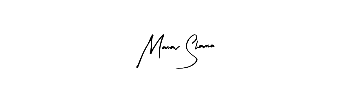 Use a signature maker to create a handwritten signature online. With this signature software, you can design (Arty Signature) your own signature for name Mamav Sharma. Mamav Sharma signature style 8 images and pictures png