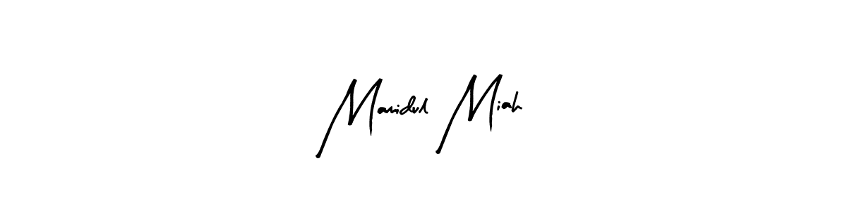 Use a signature maker to create a handwritten signature online. With this signature software, you can design (Arty Signature) your own signature for name Mamidul Miah. Mamidul Miah signature style 8 images and pictures png